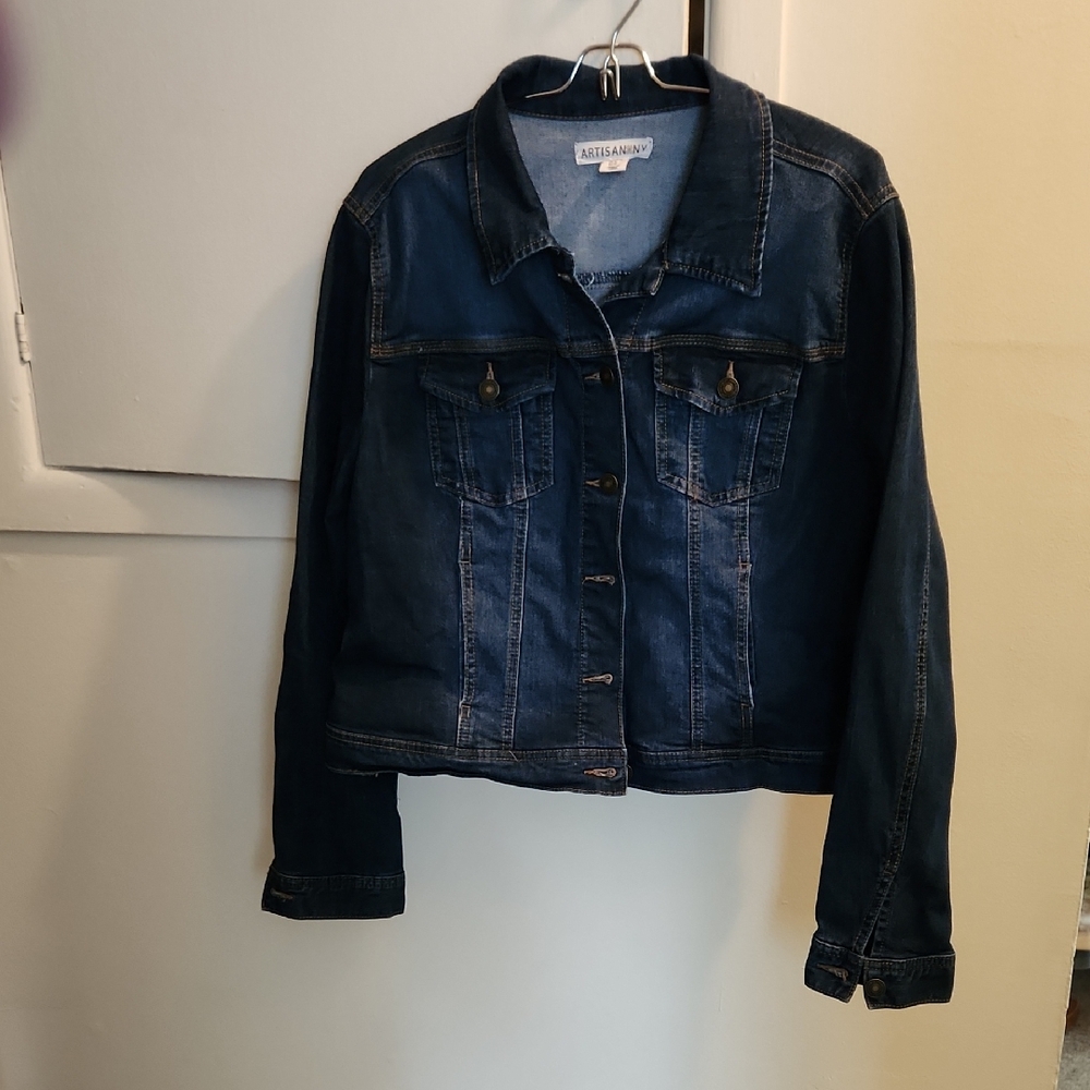 Artisan Ny Dark Blue Jean Jacket EuC